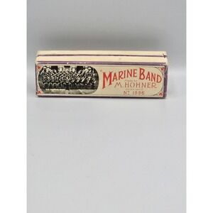 M Hohner Marine Band Harmonica 1896 Tremolo with Original Box and Paperwork